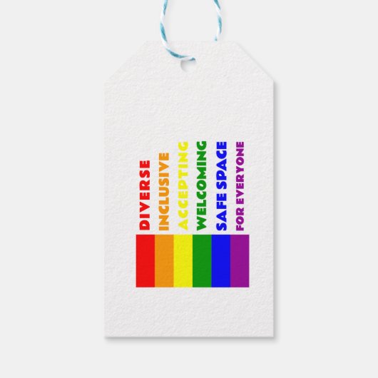 Safe-Space-Aufkleber LGBTQ+ Geschenkanhänger (Rückseite)