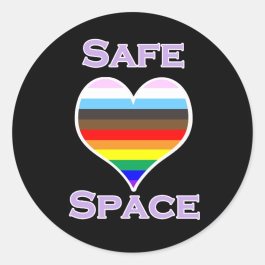 Safe Space Classic Round Aufkleber (Vorderseite)