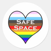 Safe Space Classic Round Aufkleber (Vorderseite)