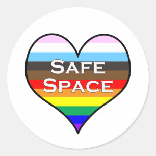 Safe Space Classic Round Aufkleber