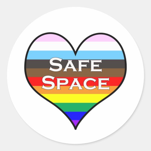 Safe Space Classic Round Aufkleber (Vorderseite)