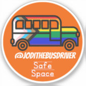 Safe Space Orange Aufkleber (Vorderseite)