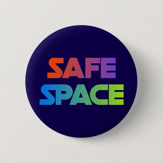SAFE SPACE - Schaltfläche "Fett Rainbow Statement" Button (Vorderseite)