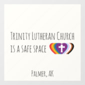 Safe Space Window Cling  Fensteraufkleber (Blatt)