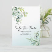 Safe The datę elegance Eucalyptus Einladung (Stehend Vorderseite)