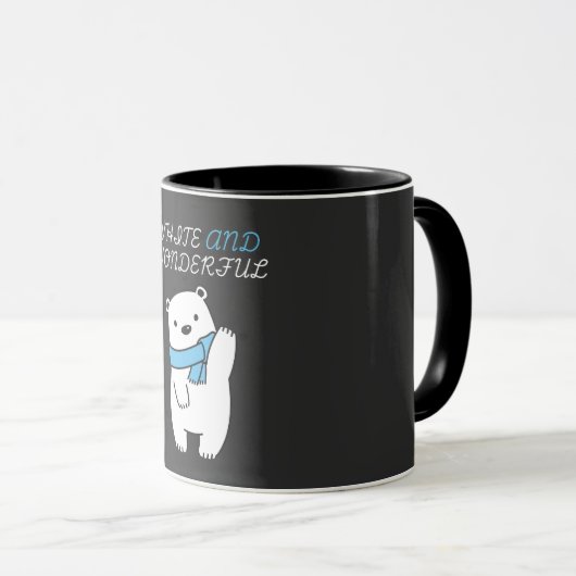 SAFE THE POLAR BEARS\CUTE AND WHITE POLAR BEAR TASSE (VorderseiteRechts)