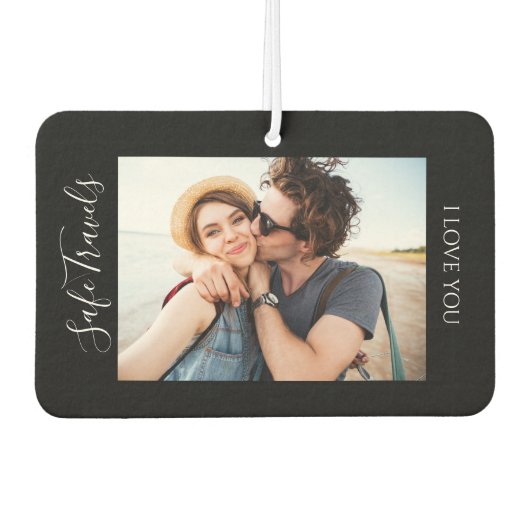 Safe Travels Gift For Him Custom Photo Car Autolufterfrischer (Vorderseite)
