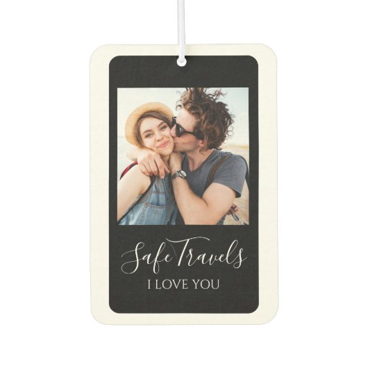 Safe Travels Gift For Him Custom Photo Car Autolufterfrischer (Vorderseite)