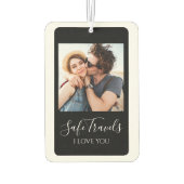Safe Travels Gift For Him Custom Photo Car Autolufterfrischer (Rückseite)