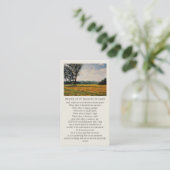 Safely Home Orange Blue Green Sympathy Visitenkarte (Stehend Vorderseite)