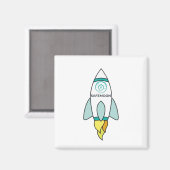 Safemoon zur Mondrakete Magnet (Vorderseite/Rückseite)