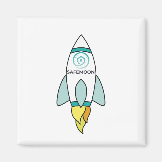 Safemoon zur Mondrakete Magnet (Vorne)