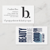 Safer Beauty Business Card Visitenkarte (Vorne/Hinten)