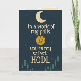 Safest HODL Crypto Liebe Grußkarte Dankeskarte