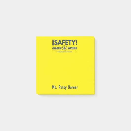 Safety Award Note Post-it Klebezettel (Vorderseite)