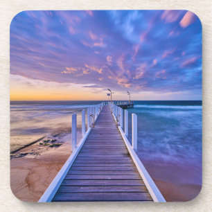 Safety Beach Jetty Sunset Getränkeuntersetzer