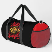 Safety First Sleep With A Firefighter  Duffle Bag (Rechte Ecke)
