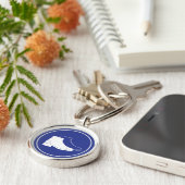 Safety Shoes Blue Sign | Premium-Schlüsselanhänger Schlüsselanhänger (Seite)