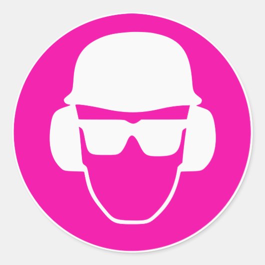 #SafetyGirl-Markenartikel Runder Aufkleber (Vorderseite)