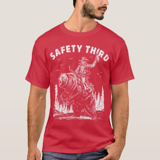 Safetyhird Funny Guys Grizzly Bear Cowboy Western T-Shirt