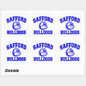 Safford Bulldogs Quadratischer Aufkleber (Blatt)