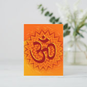 Saffrom Yellow Om Postkarte (Stehend Vorderseite)
