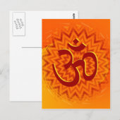 Saffrom Yellow Om Postkarte (Vorne/Hinten)