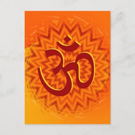 Saffrom Yellow Om Postkarte (Vorderseite)