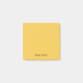 Saffron Beruflich Minimalistische Schwarze Schrift Post-it Klebezettel (Vorderseite)