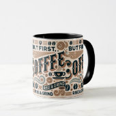 "Saffron Bliss: Eine Minimalistische Kaffee-Tasse Tasse (VorderseiteRechts)