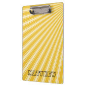 Saffron Color Stripe Funky Muster Klemmbrett (Links)