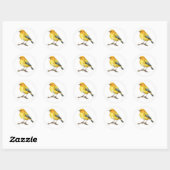 Saffron Finch Bird Stickers (Blatt)