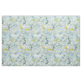 Saffron Finch Warbler Vögel blühende Obstbaum Stoff (Fat Quarter (45,7 x 55,9 cm))