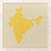 Saffron Geice Moods Indien Glasuntersetzer (Vorderseite)