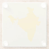 Saffron Geice Moods Indien Glasuntersetzer (Rückseite)