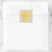Saffron Geice Moods Indien Quadratischer Aufkleber (Tasche)