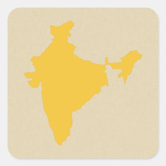 Saffron Geice Moods Indien Quadratischer Aufkleber (Vorderseite)