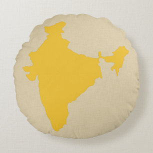 Saffron Geice Moods Indien Rundes Kissen