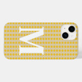 Saffron Gewürz Stimmungen Punkte mit Monogramm Case-Mate iPhone Hülle (Rückseite (Horizontal))
