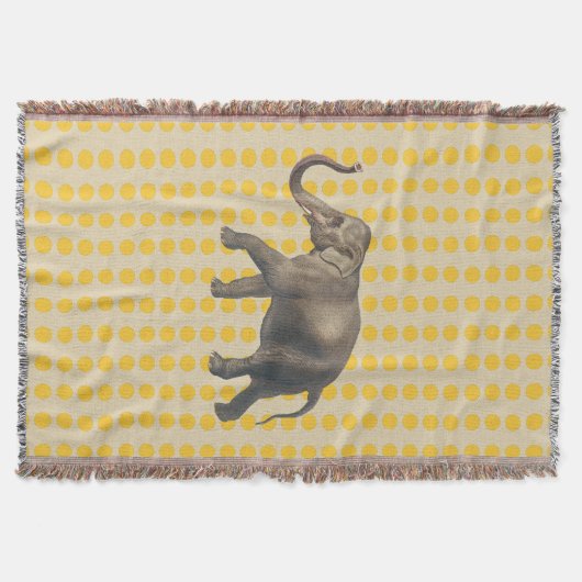 Saffron Gewürze Stimmungen Punkte mit Elefant Decke (Vorderseite)