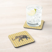 Saffron Gewürze Stimmungen Punkte mit Elefant Getränkeuntersetzer (Rechte Seite)