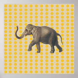 Saffron Gewürze Stimmungen Punkte mit Elefant Poster