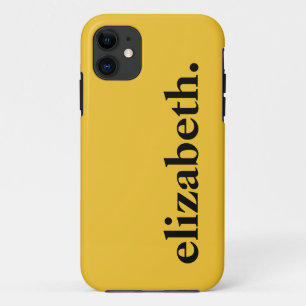 Saffron Gold Solid Color Eleganter Name Case-Mate iPhone Hülle