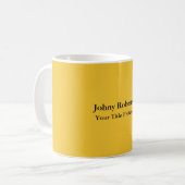 Saffron Golden Yellow Plain New Orleans Club Kaffeetasse (Vorderseite Links)