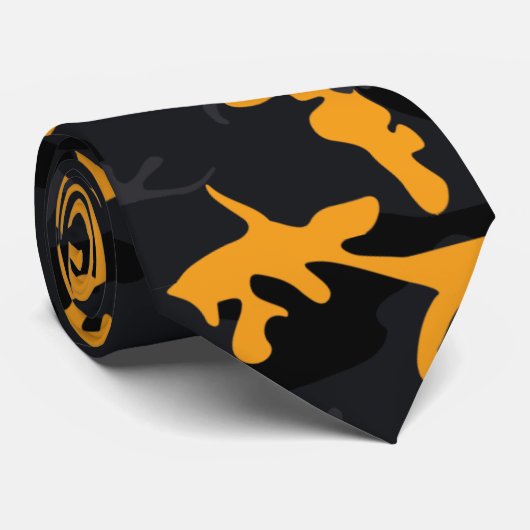 Saffron hebt Camouflage hervor Krawatte (Gerollt)