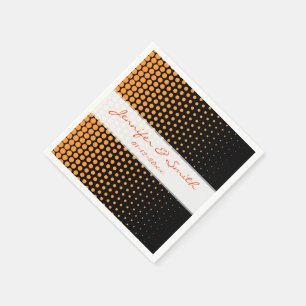 Saffron Polka Dot Modern Black Serviette