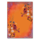 Saffron Sky Wildblumen Tischnummer (Rückseite)