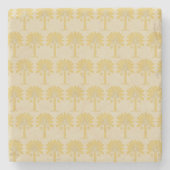 Saffron Spice Moods Palm Steinuntersetzer (Vorderseite)