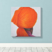 Saffron Turban 2014 Leinwanddruck (Insitu (Holzboden))