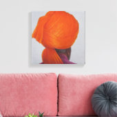 Saffron Turban 2014 Leinwanddruck (Insitu (Wohnzimmer))